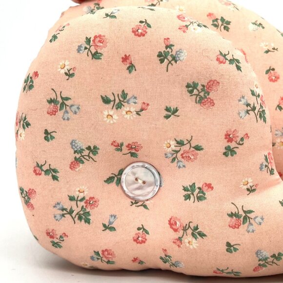 Vintage Floral Print Stuffed Easter Bunny Rabbit Plush Toy Handmade by Grandma - Picture 11 of 16